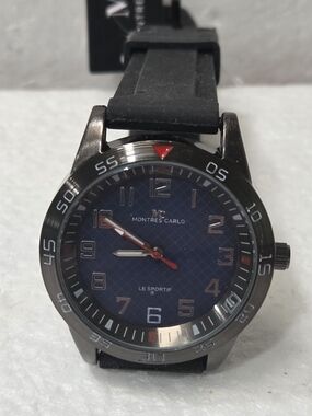 Montres Carlo Le Sportif Men's Blue Dial Sport Watch Water Resistant